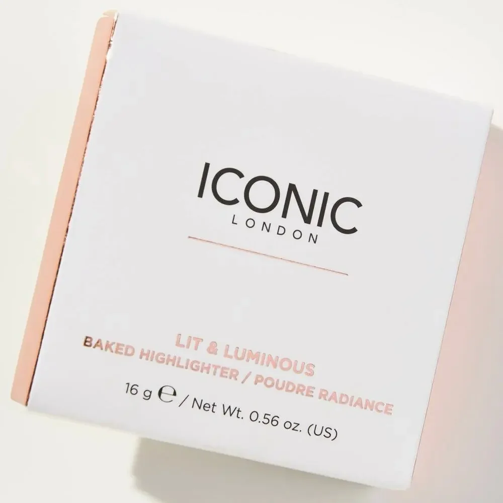 NEW ICONIC London Lit & Luminous Baked Highlighter Universal‎ Glow Powder